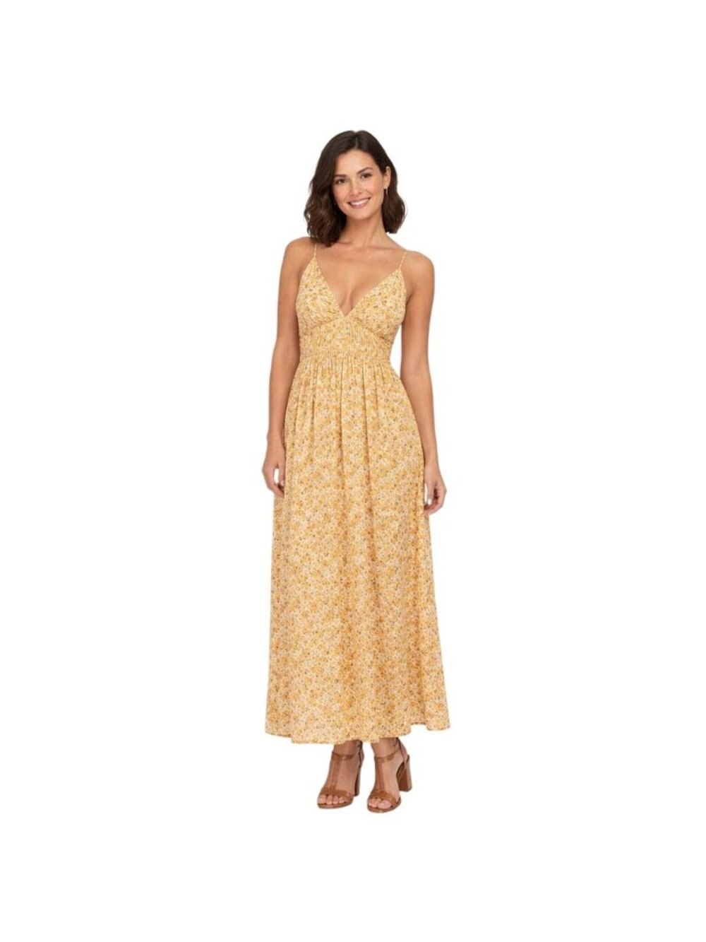 NWT Treasure & Bond XL Floral Tropics Sundress Backless Yellow/Orange Sundress